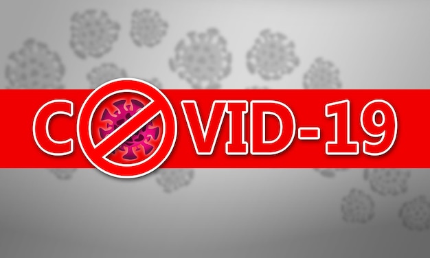 Надпись COVID19 на сером фоне