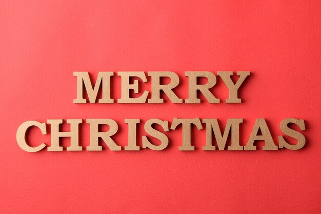 Inscription Merry Christmas gold letters