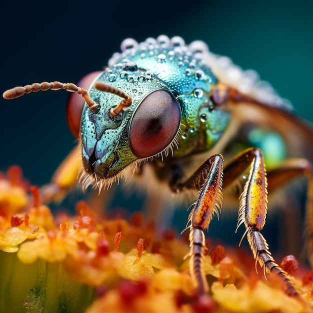 insect bee macro wasp nature fly flower animal bug closeup