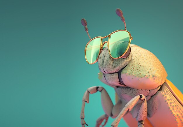 insect dier dat een zonnebril draagt