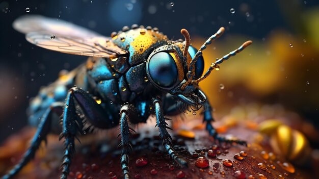 Insect Macro photography fauna biology Ai Generative