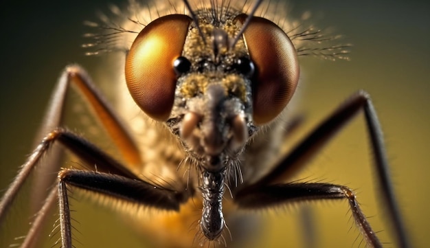 Photo insect mosquito closeup macro entomology ai generated
