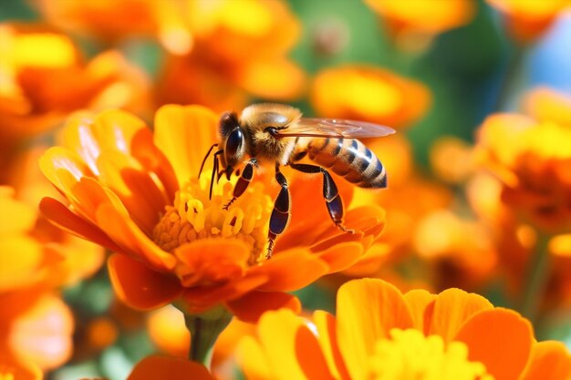 Insect pollination nature bee flower