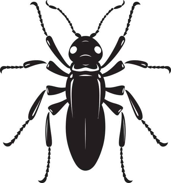 Insectenmonarchie Logo Termite Majesteit in het zwart