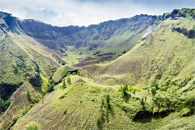 バトゥール火山の内部