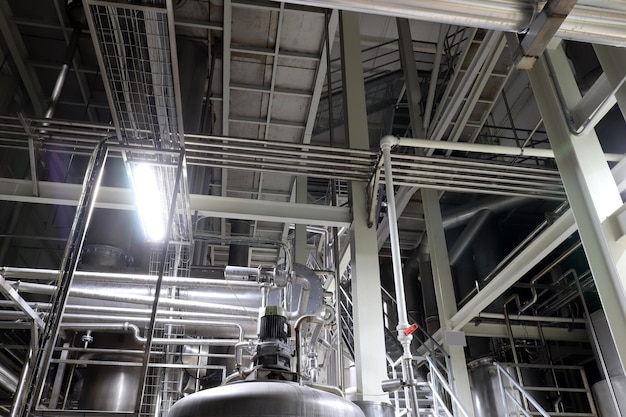 Inside the dairy factory Food processing plant