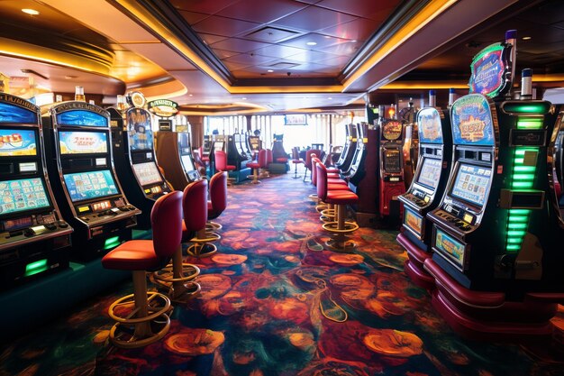 Inside half moon cay's casino a glimpse of american gambling bliss on a bahamas cruise liner