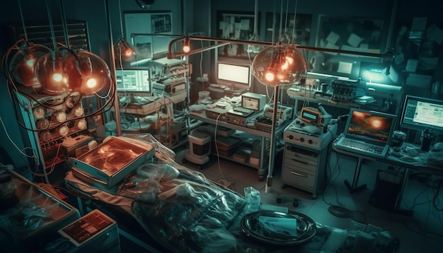 Photo inside the laboratory modern technology illuminates the expertise of industry generated by artificial intelligence