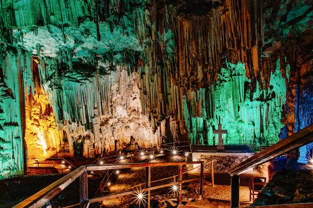 Inside the melidoni cave crete greece