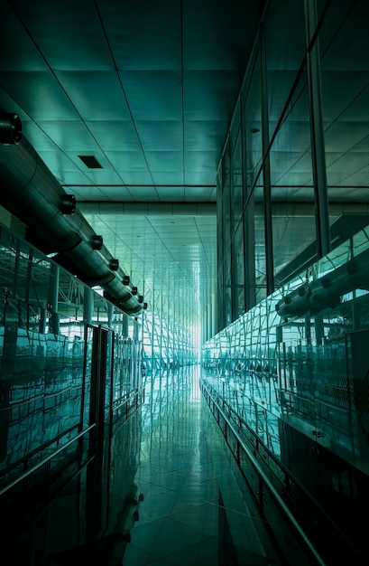 Inside of modern building Airport terminal