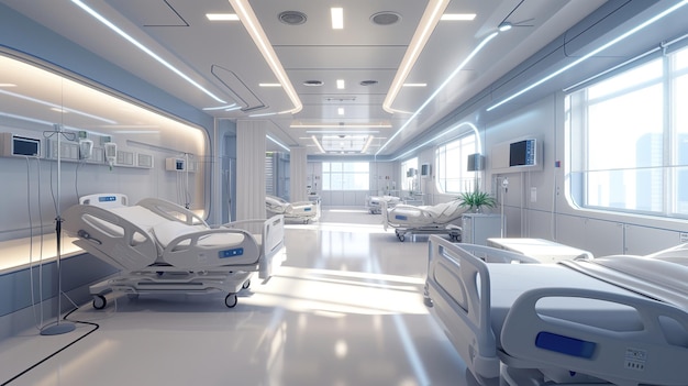 Inside a modern smart hospital cuttingedge technologies seamlessly integrate with compassionate care