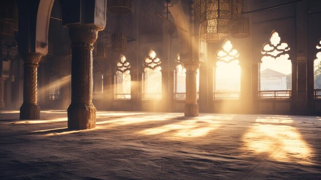 Inside the mosque AI generated Image