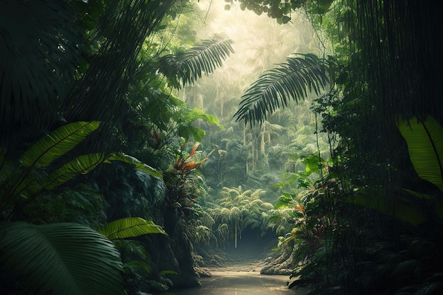 Inside a rain forest