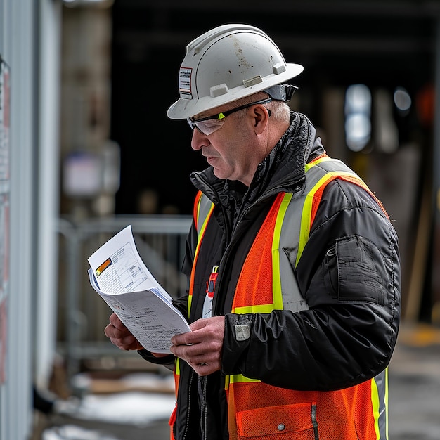 Foto inspecteur van het gebouw