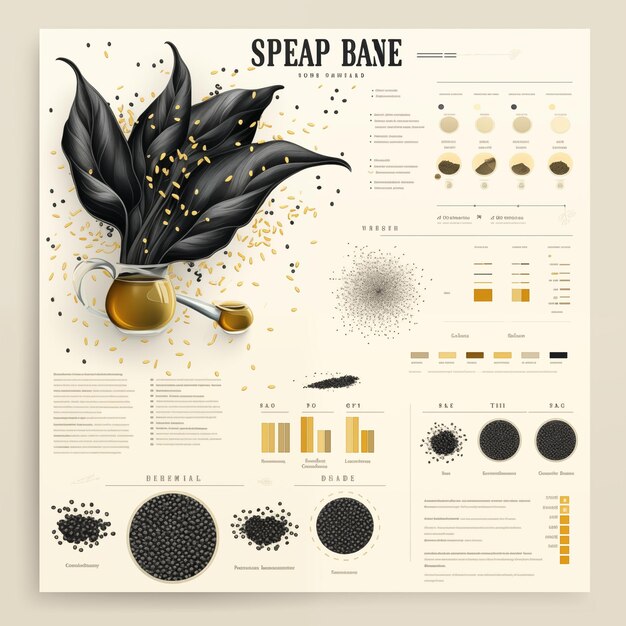 Inspiratie-infografiek over zwarte sesamzaadjes