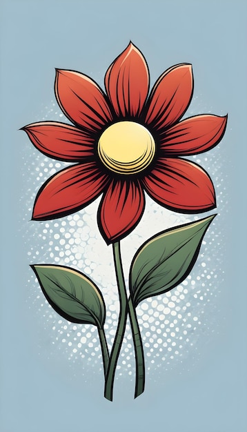 inspiration comic flower icon without text background