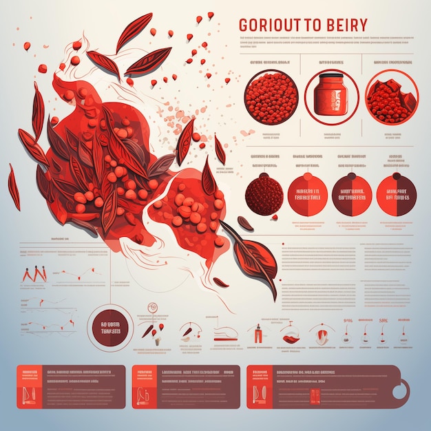 Photo inspiration goji berry extract infographic nutritional benefits and global impact