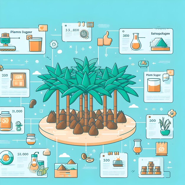 Photo inspiration for an infographic about palm sugar