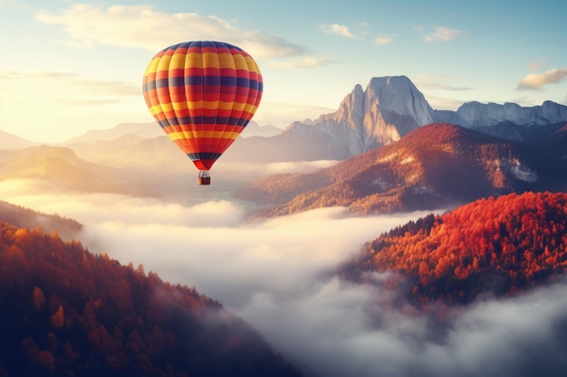 Inspirational Landscape with Aerial Hot Air Balloon Discover the Beauty of This Travel Destination