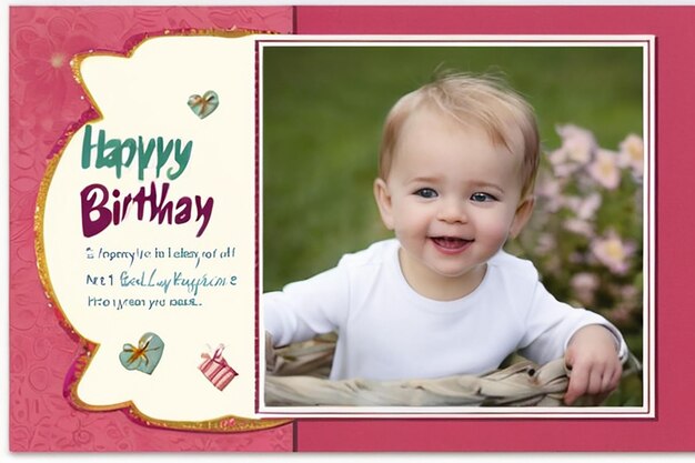 Photo inspirational quote birthday card