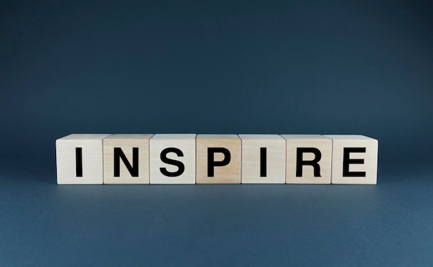 Inspire Cubes form the word Inspire