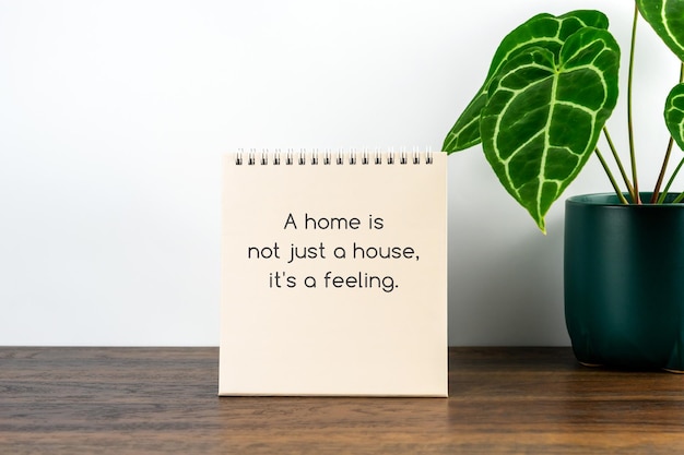 Inspirerend citaat Een huis is niet alleen een huis, het is een gevoelstekst op papier