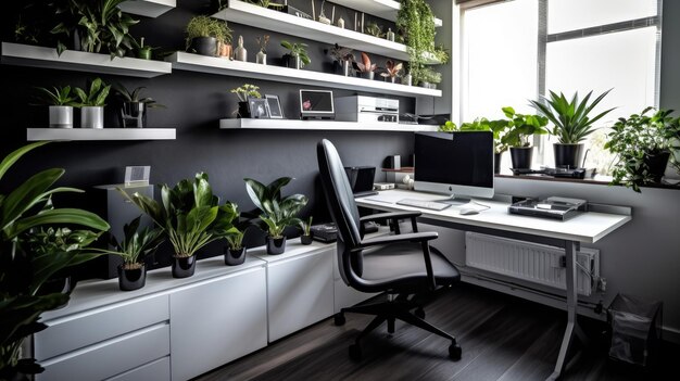 Foto inspirerend kantoorinterieurontwerp moderne stijl kantoor met strakke ontwerparchitectuur generatieve ai aig 31