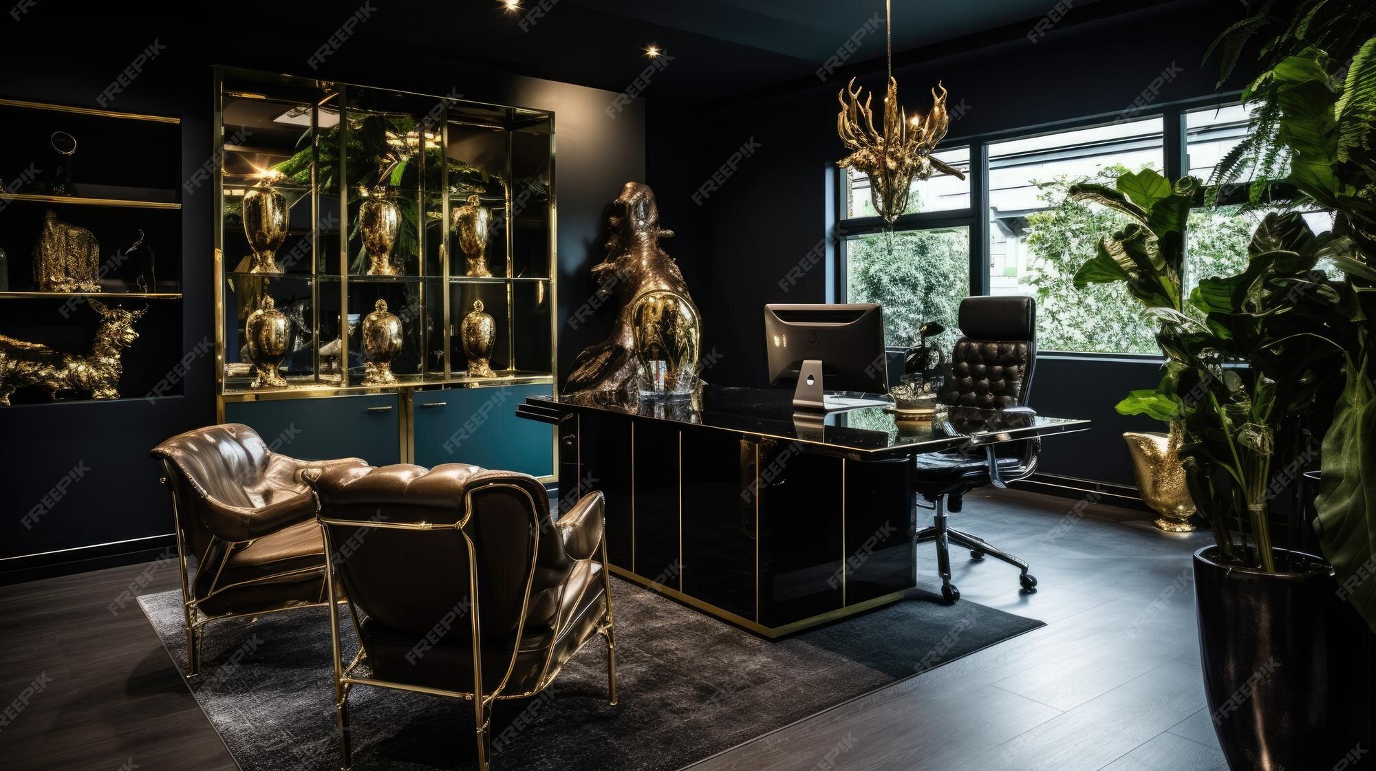 Premium Photo | Inspiring office interior design Art Deco style