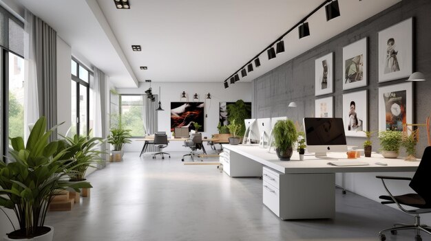 Inspiring office interior design Minimalist style Generative AI AIG 31