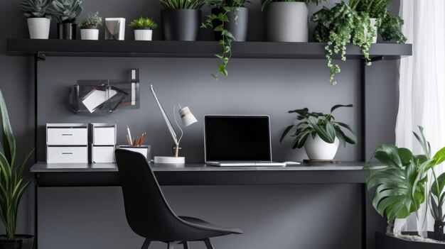 Inspiring office interior design Minimalist style Office featuring Simplicity architecture Generative AI AIG 31