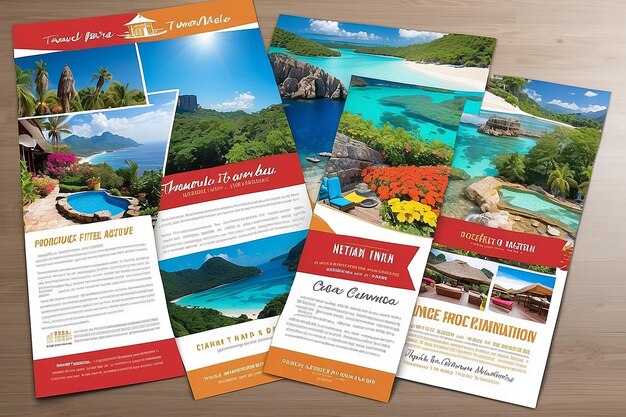 Photo inspiring travel package flyer