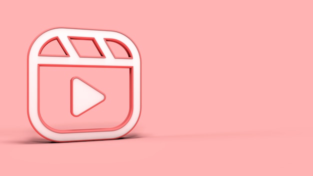 Instagram 3d reels icon render