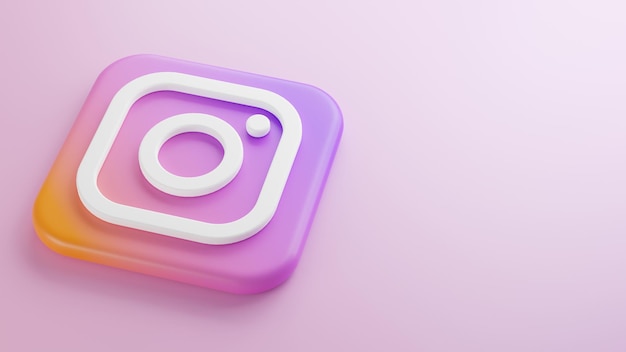 Foto sfondo di instagram rendering 3d