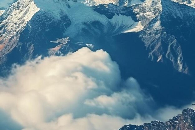 Foto instagram filter montagne dell'himalaya