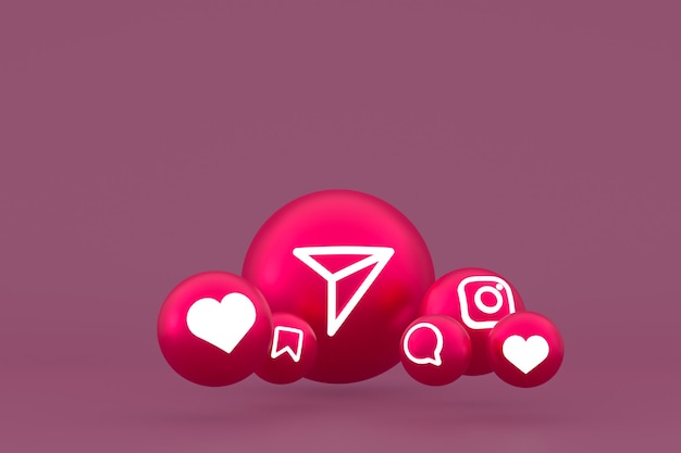 Instagram icon seting on red