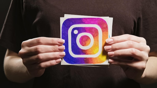 Foto instagram icoon sociale media promotie handen logo