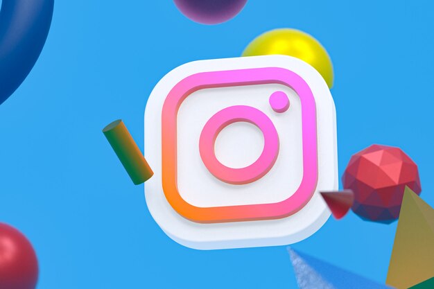 Instagram ig-logo met geometrische elementen