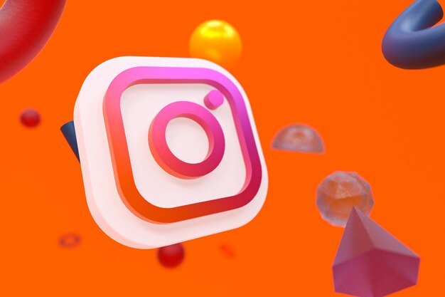 Instagram ig-logo met geometrische elementen