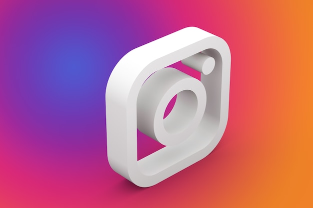 Instagramのロゴの3Dレンダリング