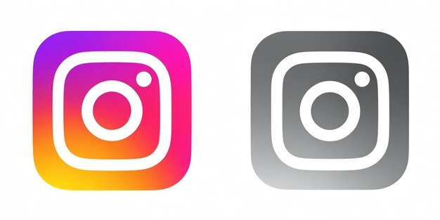 Foto icona di illustrazione del logo di instagram