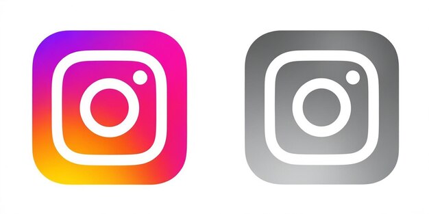 Foto icona di illustrazione del logo di instagram