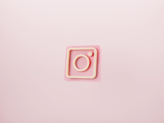 Instagram-logo op roze achtergrond