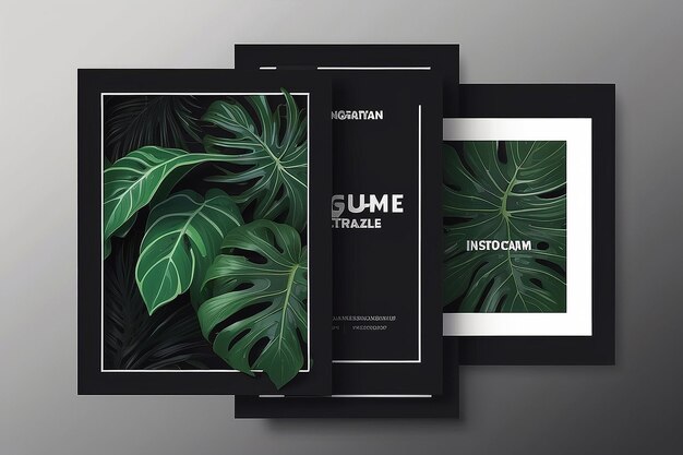 Instagram post frame mockup sjabloon ontwerp vector