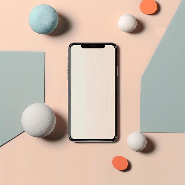 Photo instagram post with smartphone mockup isolated