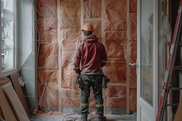 installateur van isolerende muren in het huis Generatieve AI