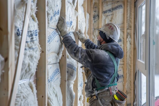 installateur van isolerende muren in het huis Generatieve AI