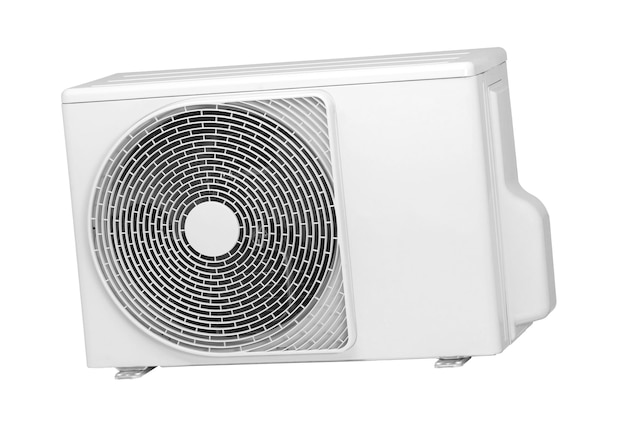 Installatie van airconditioners op een witte achtergrond