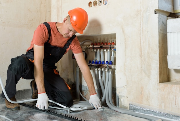 Installation of a warm floor