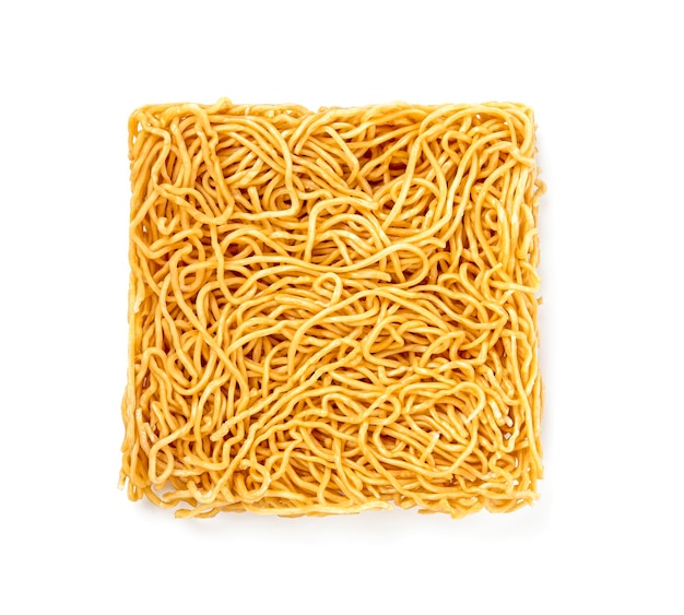 Instant noodles isolated on white background