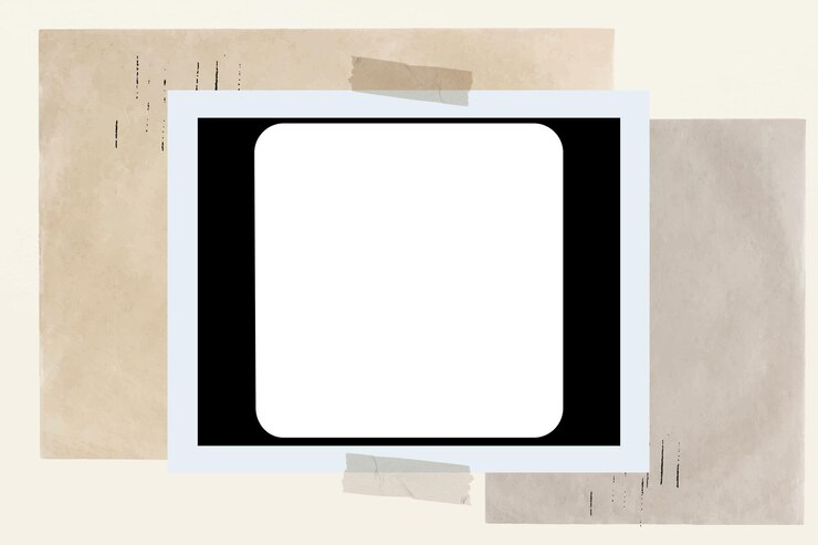 Photo instant photo film frame png vintage style photography